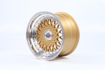 R Style RS01 8x15 LK4/100 Odsadzenie(ET):25 ML73,1 złoty róg, polerowany